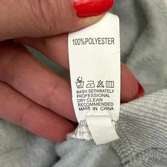 Cropped Hoodie 1/2 Zip Sweatshirt Fleece Lined Sporty Active Grey Size Small - Picture 8 of 14